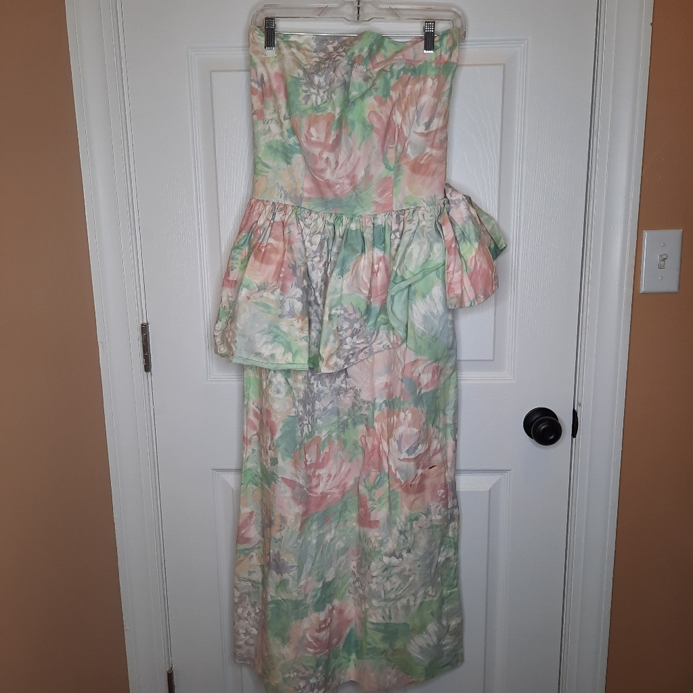 Mary Blair Vintage Strapless Party Dress